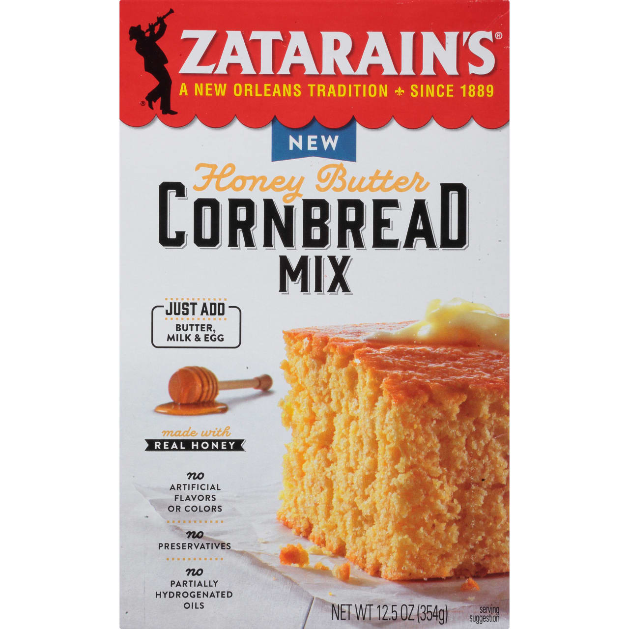 Zatarain's Honey Butter Cornbread Mix, 12.5 oz