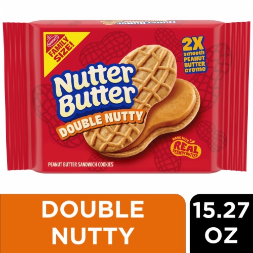 NUTTER BUTTER Double Nutty Peanut Butter Sandwich Cookies