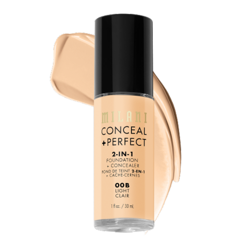 Milani Conceal + Perfect 2-in-1 Foundation & Concealer Medium to Full Coverage 00B Light
