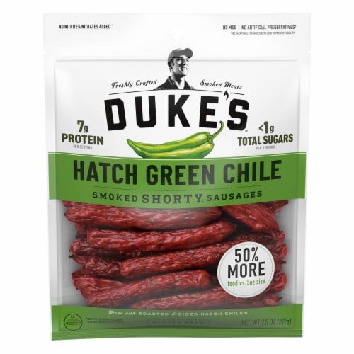 Duke's Hatch Green Chile Smoked Shorty Sausages, Keto Friendly, Gluten Free