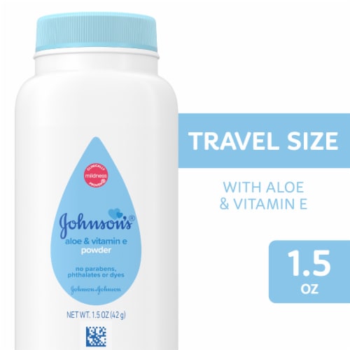 Johnson’s Baby Powder Cornstarch Aloe & Vitamin E, 1.5 oz