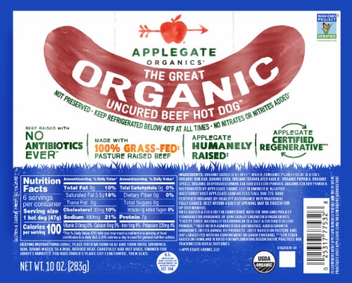 Applegate Organics ®The Great Organic Uncured Beef Hot Dog ™