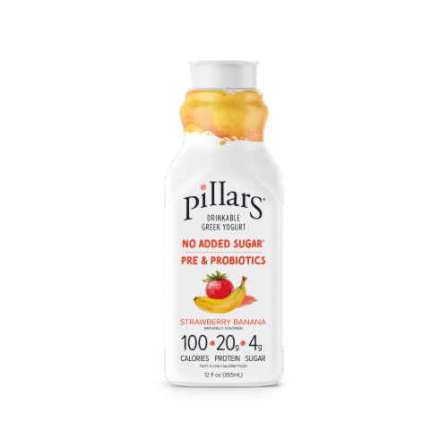 Pillars Strawberry & Banana Drinkable Greek Yogurt