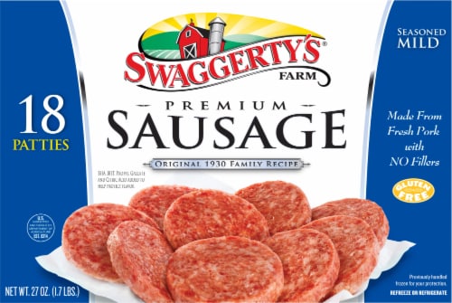 Swaggerty's Farm® 18 Premium Breakfast Sausage Patties, Mild