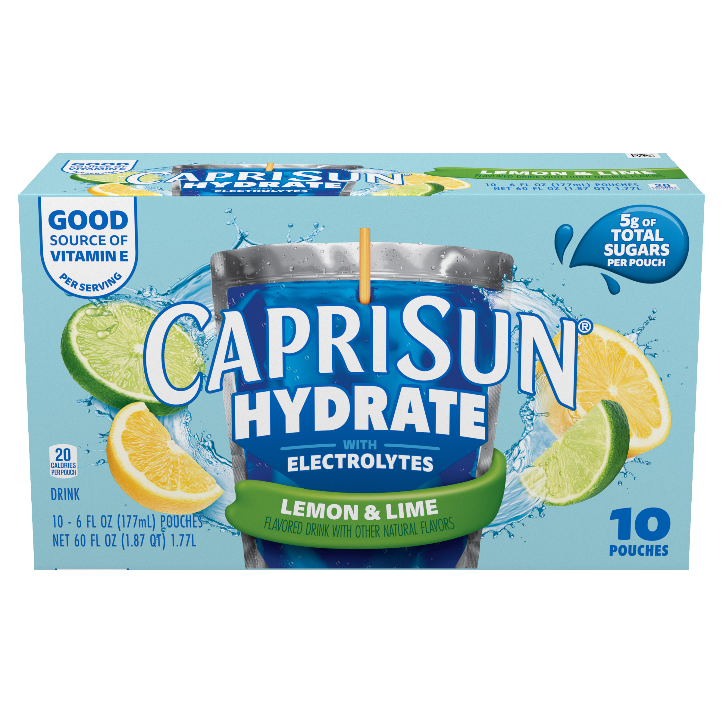 Hydrate Lemon and Lime Flavored Drink with Electrolytes and Vitamin E