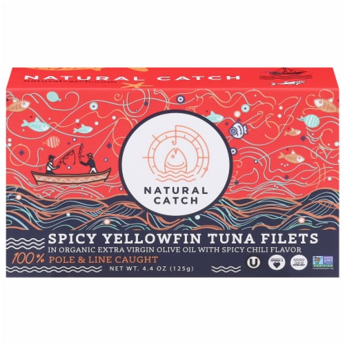 Natural Catch Spicy Chili Yellowfin Tuna Slices in Extra Virgin Olive Oil