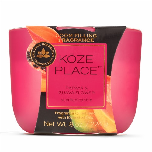 Koze Place™ Scented Candle - Papaya & Guava Flower