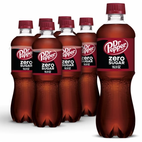 Dr Pepper Zero Sugar Soda Bottles
