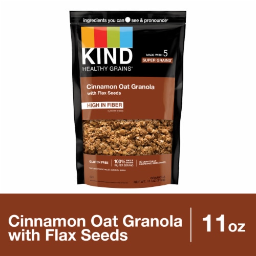 KIND Healthy Grains Cinnamon Oat with Flax Seeds Granola Clusters