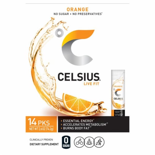 Celsius® Live Fit Orange Pre-Workout Formula Packets