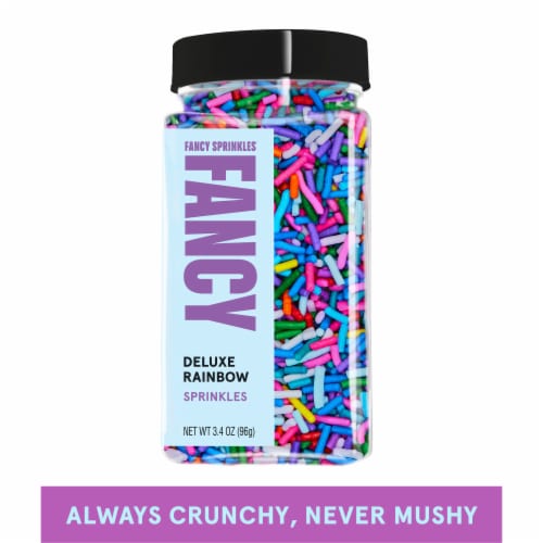 Fancy Sprinkles® Crunchy Jimmies® Deluxe Rainbow Dessert Sprinkles