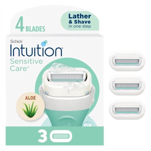 Schick Intuition Sensitive Care 4-Blade Razor Refills for Women with Natural Aloe