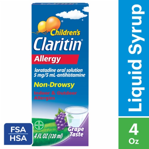 Children's Claritin® 24 Hour Non-Drowsy Allergy Relief Grape Loratadine Syrup 5mg