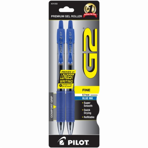 Pilot® G2® Comfort Grip Premium Fine Point Gel Roller Pens - Blue