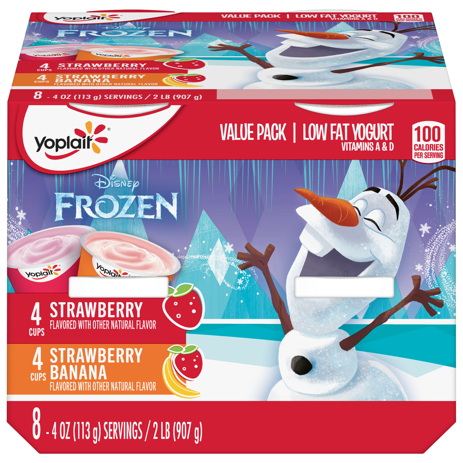 Yoplait Lowfat Strawberry Banana 4oz/8pck