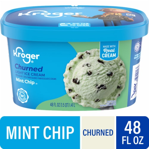 Kroger® Churned Mint Chocolate Chip Light Ice Cream Tub