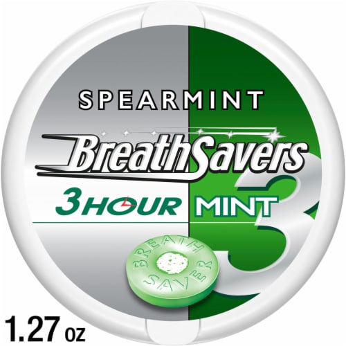 BREATH SAVERS Spearmint Flavored Sugar Free Breath Mints Tin
