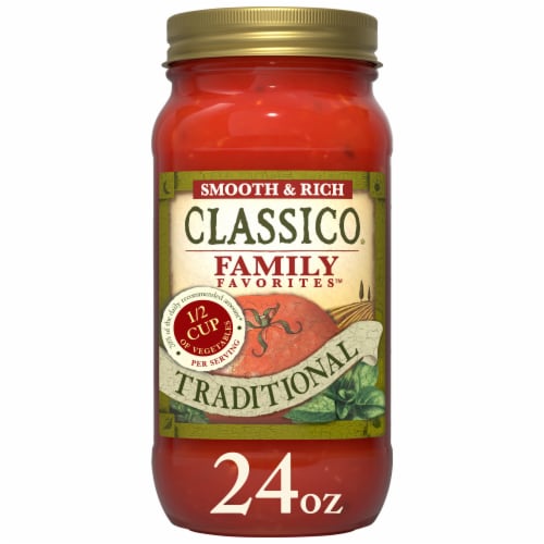 Classico Family Favorites Traditional Smooth & Rich Spaghetti Pasta Sauce