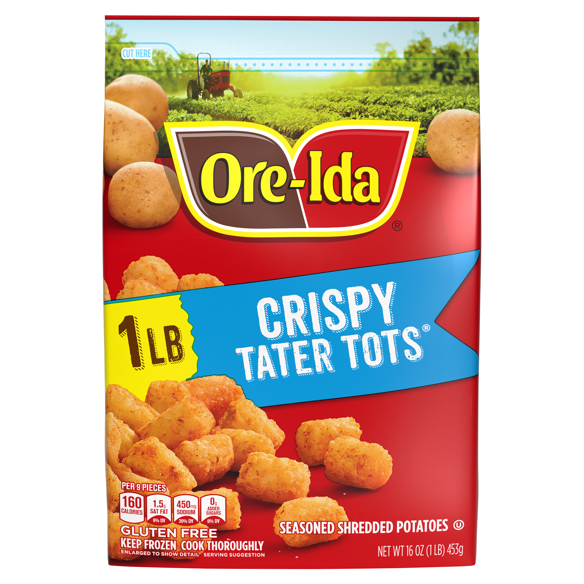 Crispy Tater Tots Seasoned Shredded Potatoes