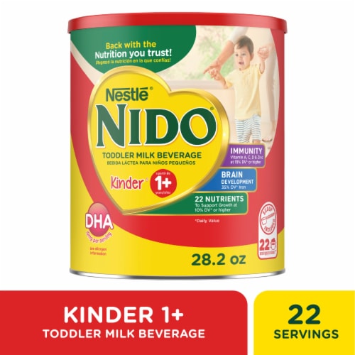 NIDO Kinder 1+ Toddler Powdered Milk Beverage - Canister - Shelf Stable Toddler Drink