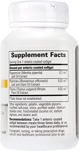 Integrative Therapeutics - Mentharil - Intestinal Comfort Formula with Peppermint, Rosemary, and Thyme Extracts - 60 Enteric-Coated Softgels
