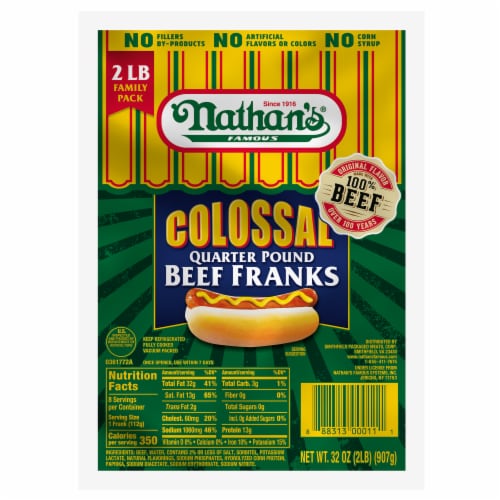 Nathan's® Famous Colossal Quarter Pound Beef Franks