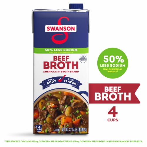 Swanson® 100% Natural Lower Sodium Beef Broth Carton