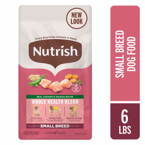 Nutrish Small Breed Real Chicken & Veggies Recipe Dry Dog Food, 6 lb. Bag (Rachael Ray)
