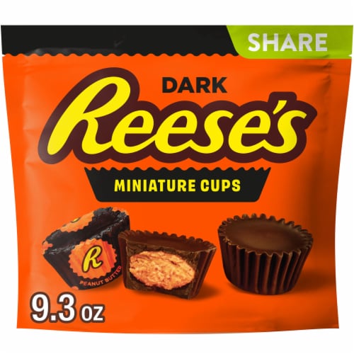 REESE'S Miniatures Dark Chocolate Peanut Butter Cups Candy Share Pack