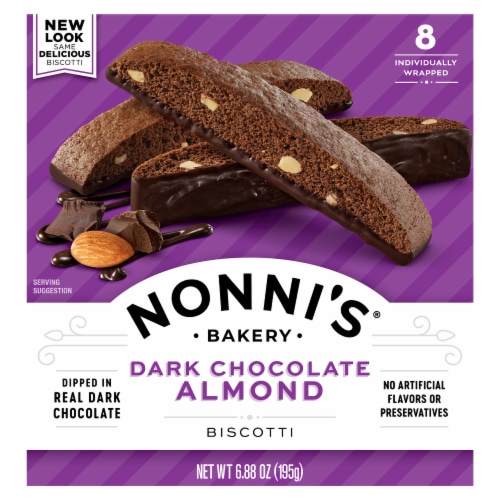 Nonni's Dark Chocolate Almond Biscotti Cookies