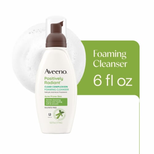 Aveeno Positively Radiant Clear Complexion Foaming Oil-Free Face Wash with Soy Extract