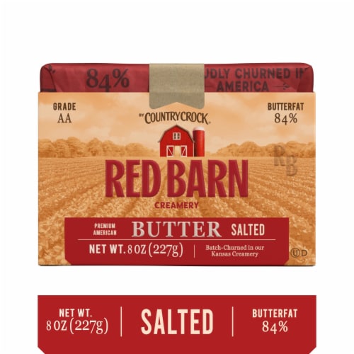 Red Barn Creamery, Premium Salted Butter 8oz Brick