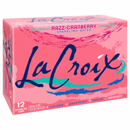 LaCroix Sparkling Water, Razz-Cranberry, 12 Fl Oz, Pack of 12