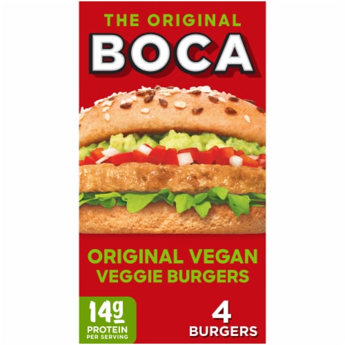 BOCA Original Vegan Veggie Burgers, Box