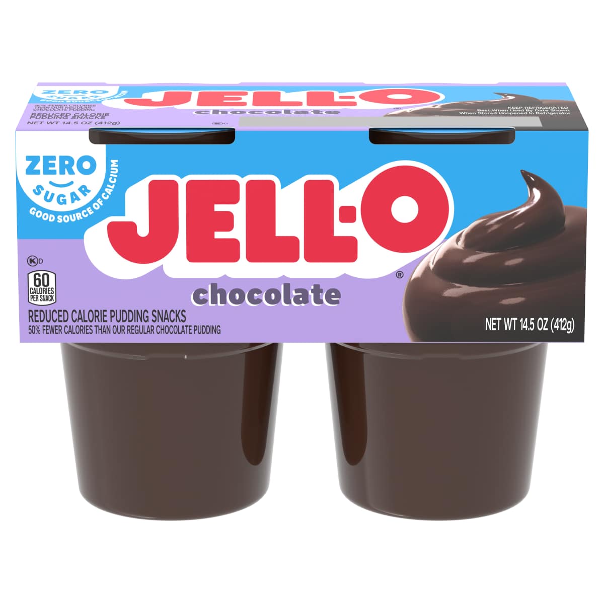 Zero Sugar Chocolate Flavor Pudding Snack Cups