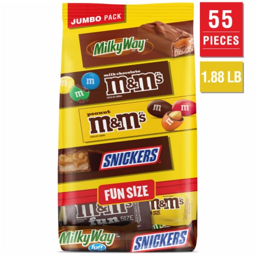 M&M'S Snickers & Milky Way Fun Size Chocolate Candy Variety Pack Bag