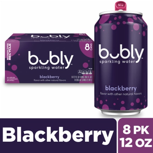 Bubly Sparkling Water Blackberry Cans