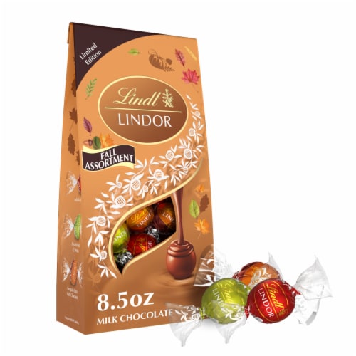 Lindt LINDOR Fall Assorted Milk Chocolate Candy Truffles Bag