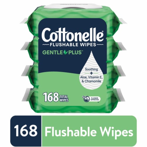 Cottonelle® GentlePlus Flushable Wet Wipes with Aloe & Vitamin E