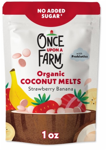 Once Upon a Farm Organic Coconut Melts, Strawberry Banana, 1 oz