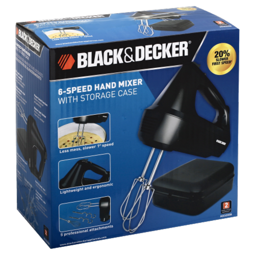 BLACK + DECKER 6-Speed Hand Mixer with Storage Case