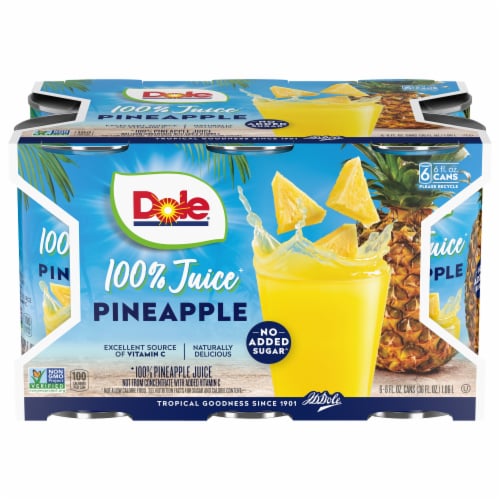 Dole® 100% Pineapple Juice with Vitamin C Cans