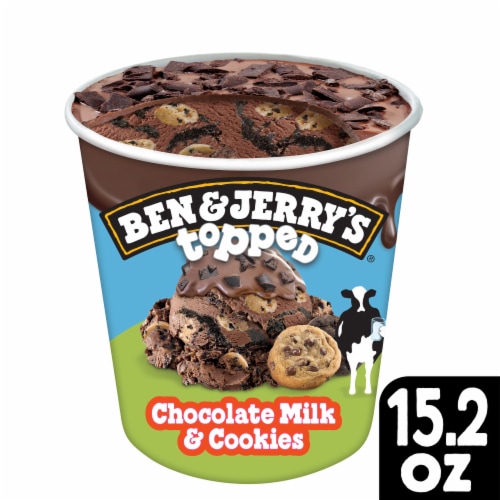 Ben & Jerry's Topped Chocolate Milk & Cookies Ice Cream Pint