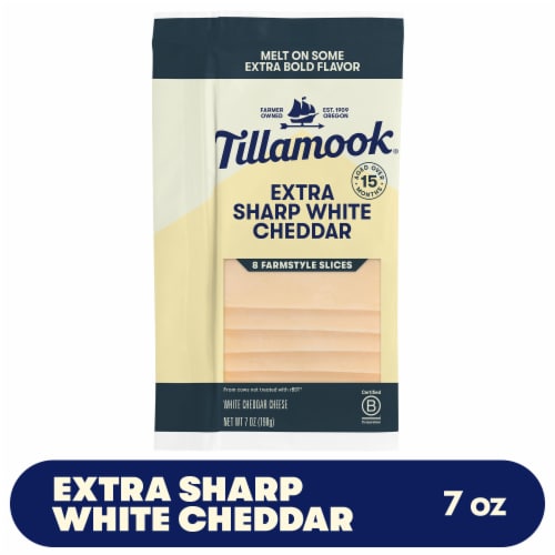 Tillamook® Extra Sharp White Cheddar Sliced Cheese Farmstyle