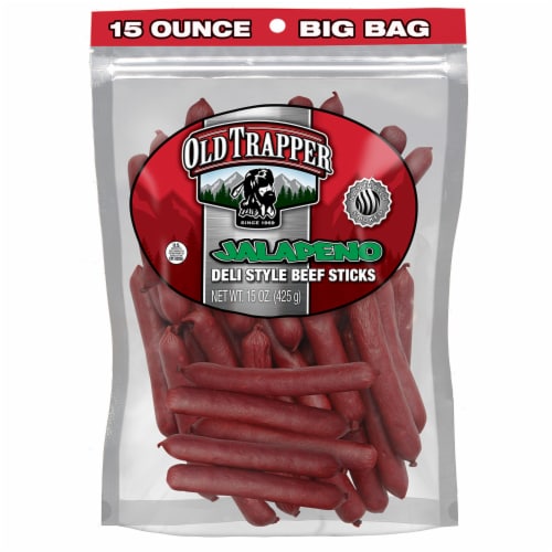 Old Trapper Jalapeno deli style beef sticks