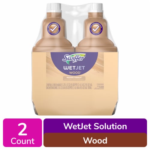 Swiffer Wet Jet Mop Wood Refill Solution Hardwood Floor Cleaner for Mopping & Cleaning