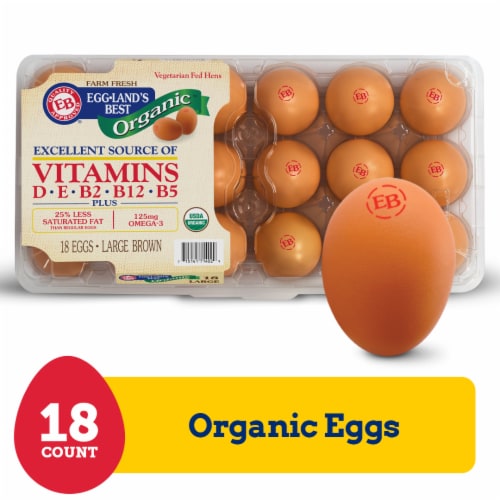 Eggland's Best 100% USDA Organic Certified Large Brown Eggs