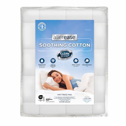 AllerEase® Soothing Cotton Mattress Pad King