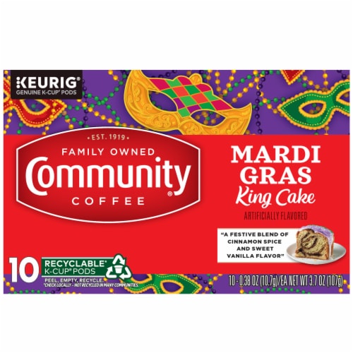 Community® Coffee Mardi Gras King Cake Medium Roast Keurig® K-Cup® Pods