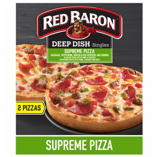 Red Baron Supreme Deep Dish Singles Frozen Personal Pizza